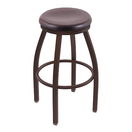 Holland Bar Stool Co 25" Swivel Counter Stool, Bronze Finish, Dark Cherry Oak Seat 80225BZDCOak